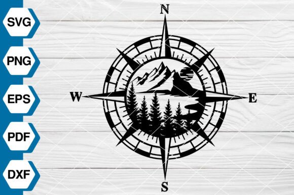 Compass with Mountain Scene SVG EP697 Review