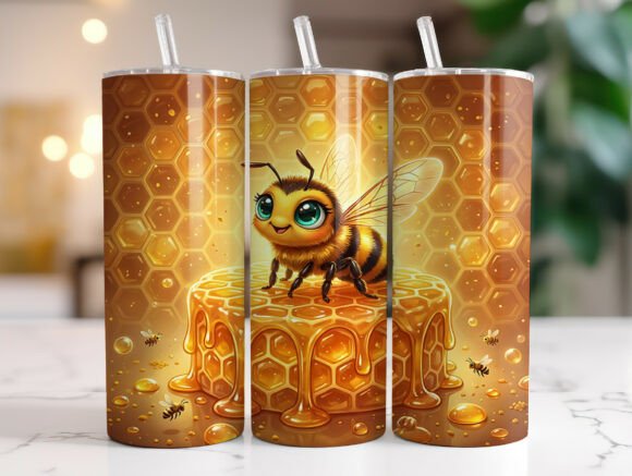 Cute Honey Bee Honeycomb Tumbler Wrap: A Designer's Review