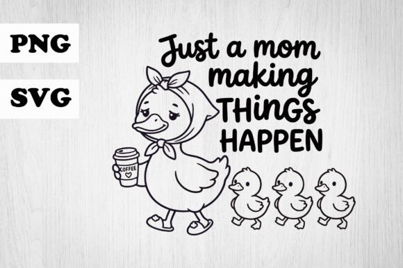 Cute Mom Duck with Baby Ducks SVG PNG Review