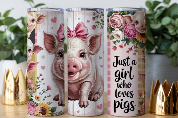 Cute Piglet Floral Plaid Tumbler Wrap Review