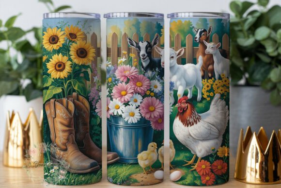 Farm Animals Sunflowers Tumbler Wrap: A Designer's Review