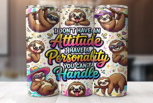 Funny Sloth Attitude Quote 20oz Tumbler Review