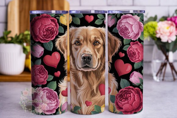 Golden Retriever Roses Hearts Tumbler: A Designer's Review