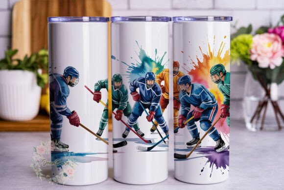 Hockey Action Watercolor 20oz Tumbler Review