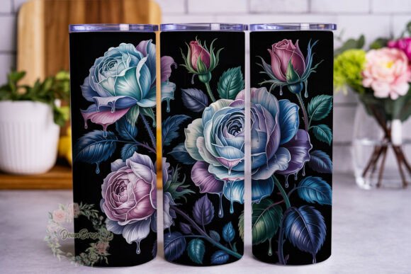 Icy Blue Dripping Rose: A Designer's Review