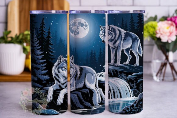 Moonlit Wolves Forest 20oz Tumbler Wrap Review