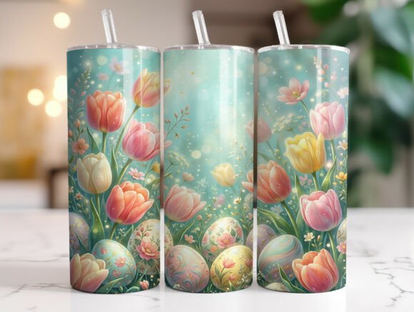 Pastel Easter Tulips 20 Oz Tumbler Wrap: A Designer's Take