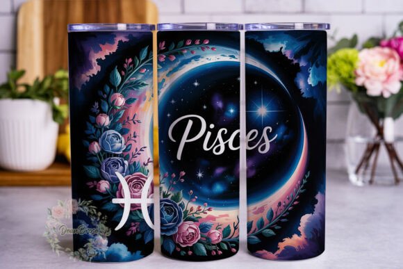 Pisces Floral Moon 20oz Tumbler Wrap: A Designer's Review