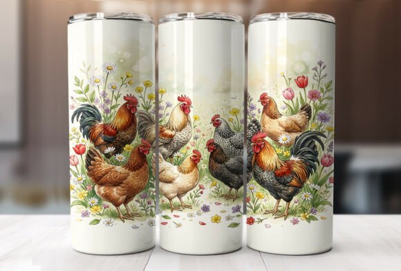 Review: Chicken Wildflower 20oz Tumbler Wrap PNG