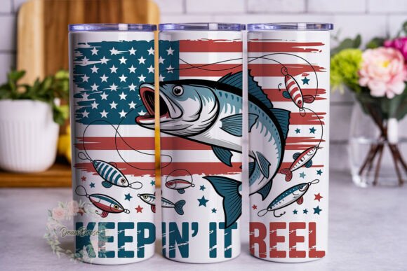 Review: Distressed Patriotic Fishing Tumbler Design