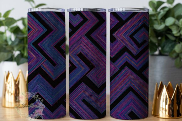 Review: Neon Maze Geometric 20oz Tumbler Wrap Design