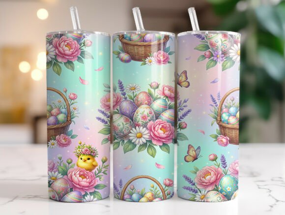 Review: Spring Easter Eggs Flowers 20oz Tumbler Design