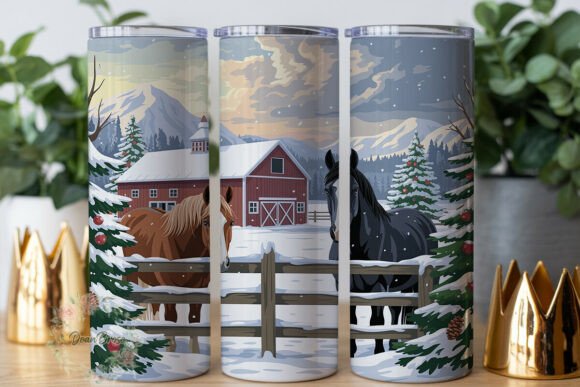Winter Horses Farm 20oz Tumbler Wrap Review